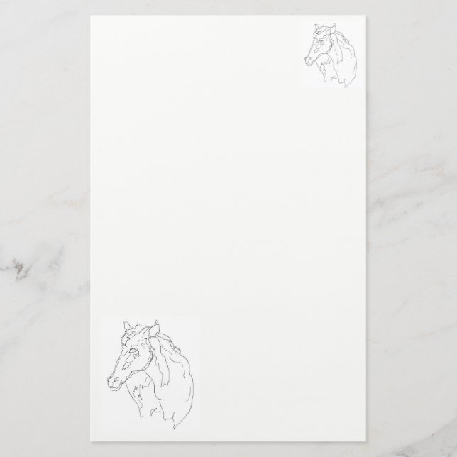 Stationery Zeichn eines Pferdes Briefpapier (Vorderseite)