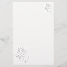 Stationery Zeichn eines Pferdes Briefpapier