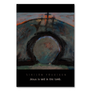 Stationieren Sie vierzehn, Jesus legte in Grab, Tischnummer