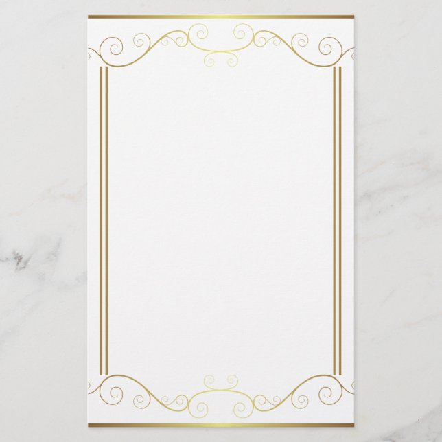Stationierung von Gold Panel Briefpapier (Vorderseite)