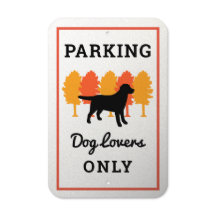 Stationnement d'automne Black Labrador Outline