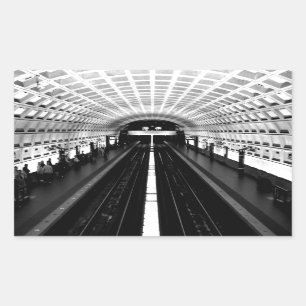 Stationswashington-Metrozuguntergrundbahn Rechteckiger Aufkleber