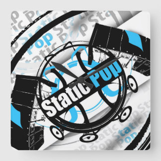 Statische Pop-Uhr Quadratische Wanduhr