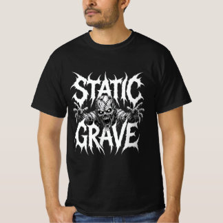 Statisches Grab-Horror-Gothic-Grafik-T-Shirt T-Shirt