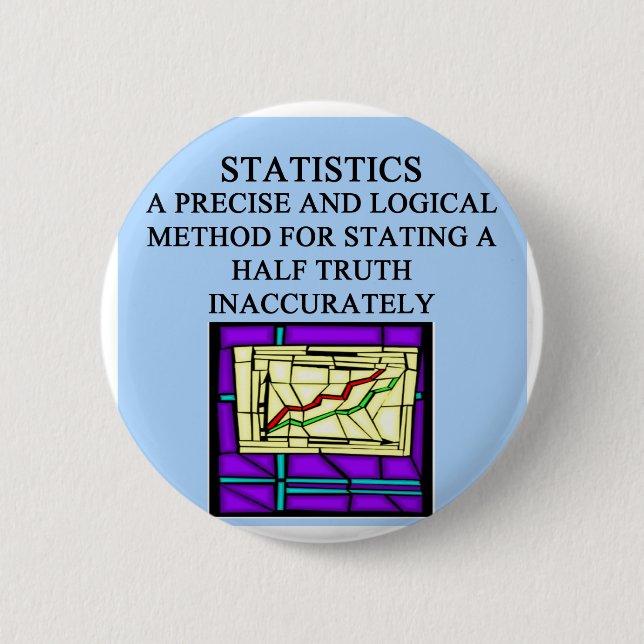 STATISTIK-Statistiker-Spaß Button (Vorderseite)