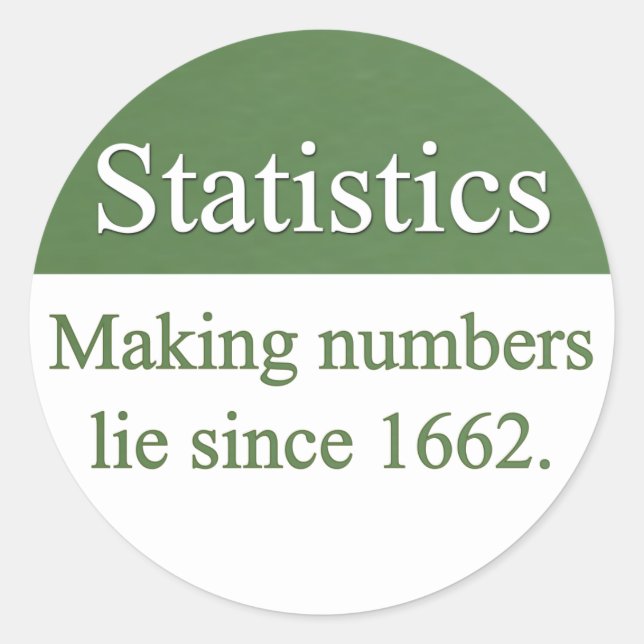 Statistikaufkleber Runder Aufkleber (Vorderseite)