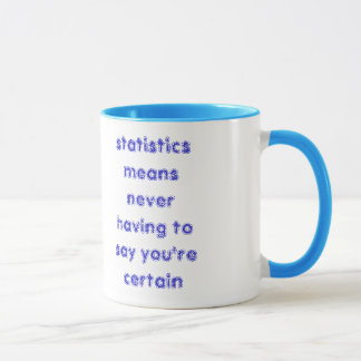 Statistiken bedeutet sagen nie müssen… tasse