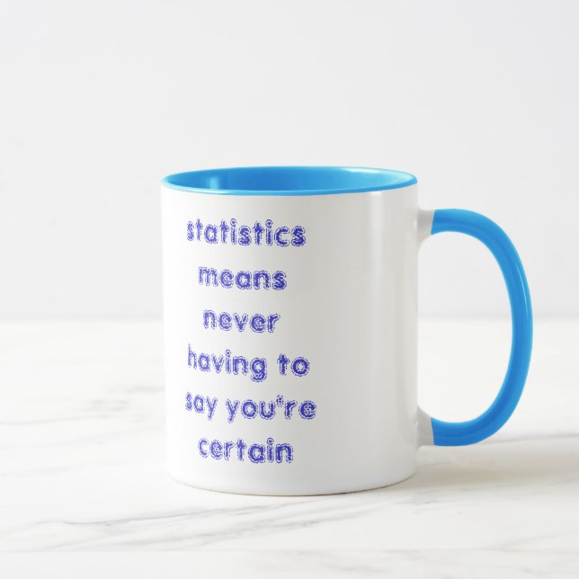Statistiken bedeutet sagen nie müssen… tasse (Rechts)