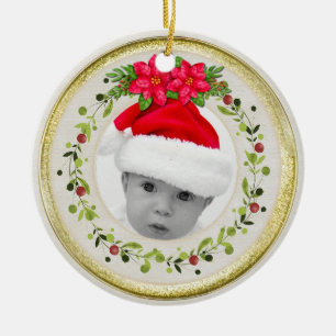 Statistiken zur Geburt eines neuen Babys Weihnacht Keramik Ornament
