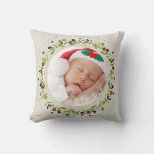 Statistiken zur Geburt eines neuen Babys Weihnacht Kissen