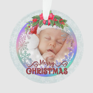Statistiken zur Geburt eines neuen Babys Weihnacht Ornament