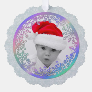 Statistiken zur Geburt eines neuen Babys Weihnacht Ornament Karte