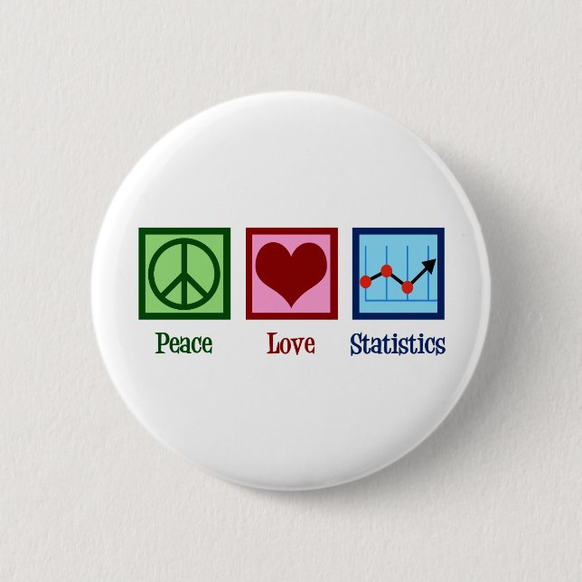 Statistiken zur Liebe des Friedens Button (Vorderseite)