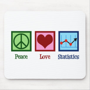 Statistiken zur Liebe des Friedens Mousepad