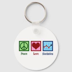 Statistiken zur Liebe des Friedens Schlüsselanhänger