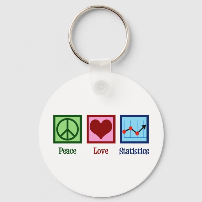 Statistiken zur Liebe des Friedens Schlüsselanhänger (Vorderseite)