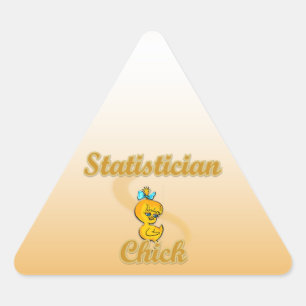 Statistiker Chick Dreieckiger Aufkleber