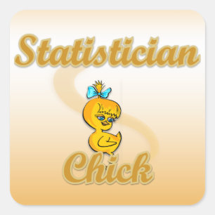 Statistiker Chick Quadratischer Aufkleber