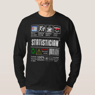 Statistiker Label Fähigkeiten Problemlösung Kaffee T-Shirt