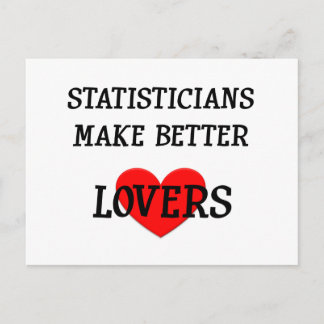 Statistiker lieben es postkarte