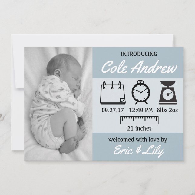 Statistiques Faire-part bébé (Devant)