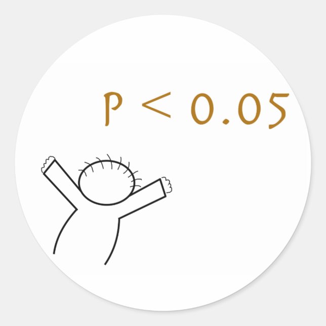 Statistisch signifikanter p-value-Aufkleber Runder Aufkleber (Vorderseite)