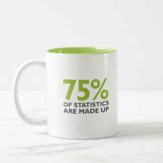 Statistisch sprechend zweifarbige tasse