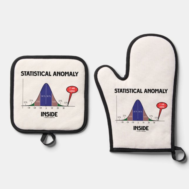 Statistische Anomalie innerhalb der Glockenkurve I Ofenhandschuh & Topflappen-Set (Vorderseite)