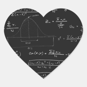 Statistische Tafel Herz-Aufkleber