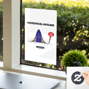 Statistischer Ausreißer innerhalb des Bell Curve-S Fensteraufkleber