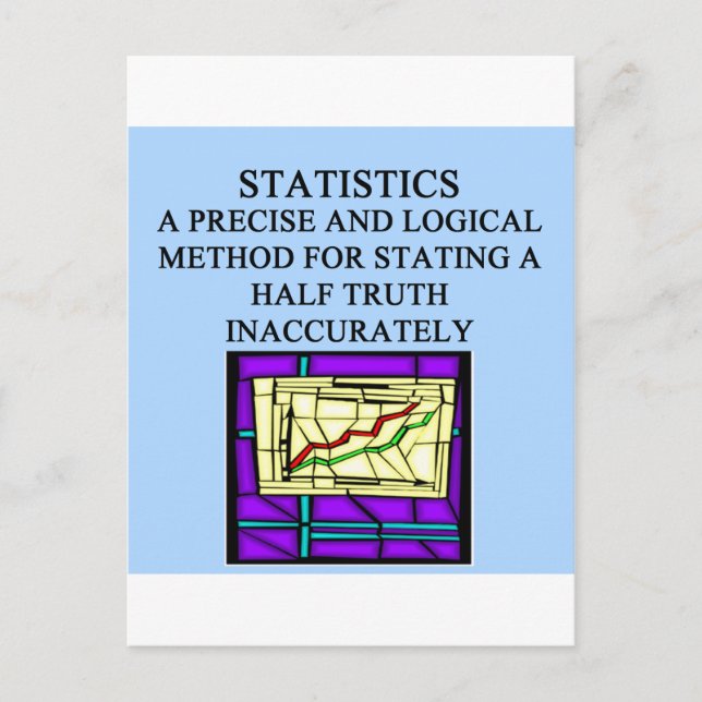 Statistischer Spaß Postkarte (Vorderseite)