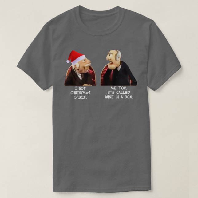 Statler und Waldorf Weihnachtsgeist T-Shirt (Design vorne)