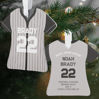 Stats Joueur de baseball Jersey Black Grey Keepsak