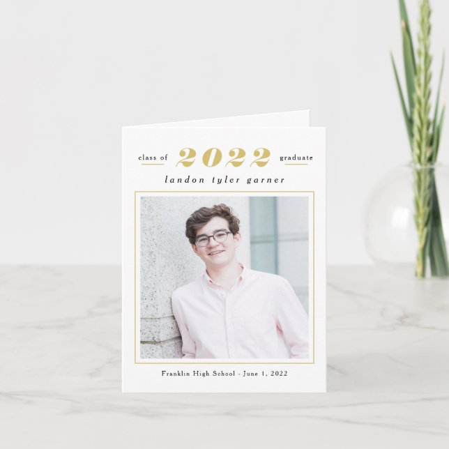 Stats simples Carte de remerciements photo de grad (Devant)