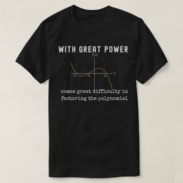 Stats Witz für Mathematik Nerd Factoring der polyn T-Shirt (Design vorne)