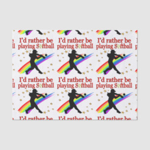 STATT SOFTBALL SPIELEN SEIDENPAPIER