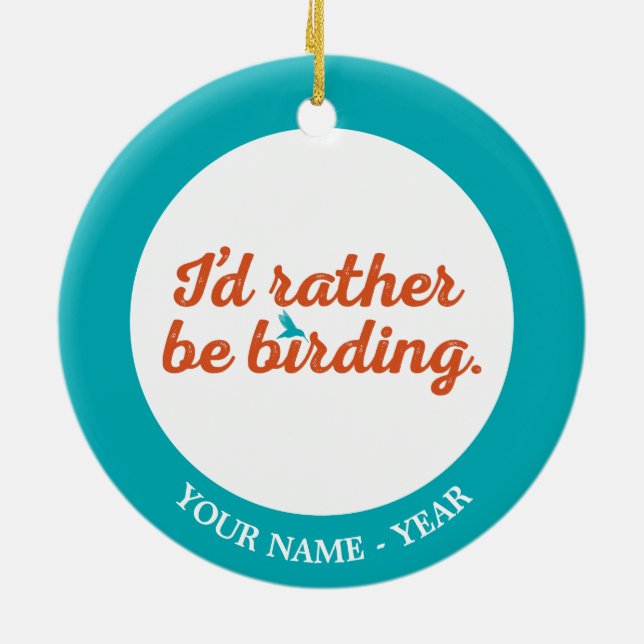 Statt Vogelbeobachtung Keramikornament (Hinten)