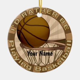 Stattdessen Basketball spielen Keramik Ornament