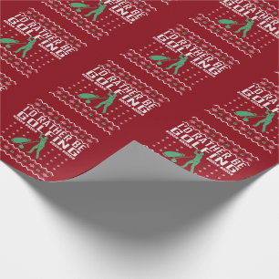 Stattdessen Golfen Ugly Weihnachtssüß Geschenkpapier