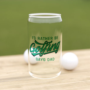 Stattdessen Golfing sagt Vater Golfer Mit Monogram Dosenglas