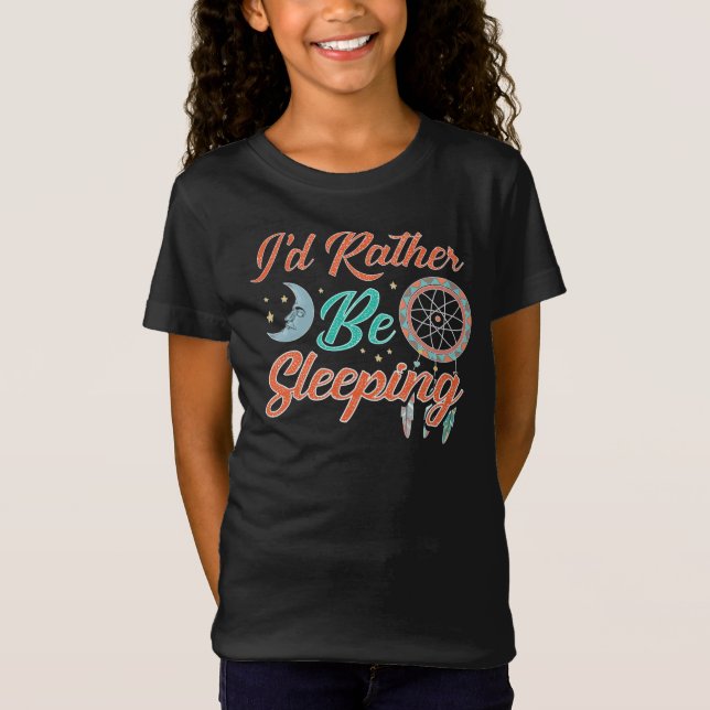 Stattdessen schlafen Sie in der Nacht auf dem Mond T-Shirt (Vorderseite)