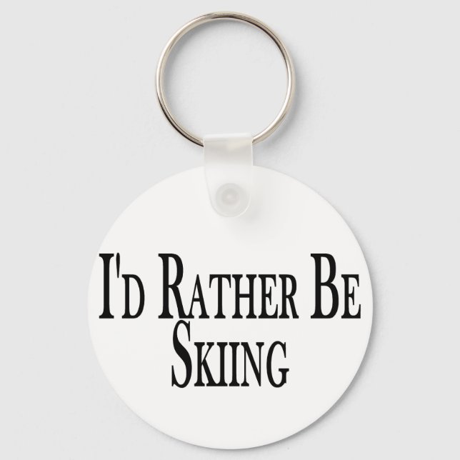 Stattdessen Skifahren Schlüsselanhänger (Vorderseite)