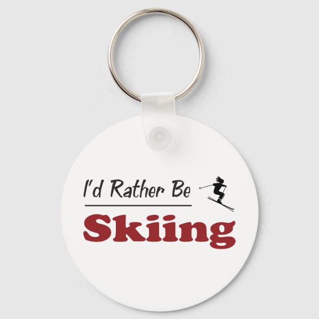 Stattdessen Skifahren Schlüsselanhänger (Vorderseite)