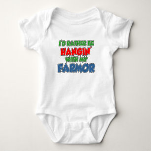 Stattdessen sollte man mit dem Bauernhof umgehen Baby Strampler