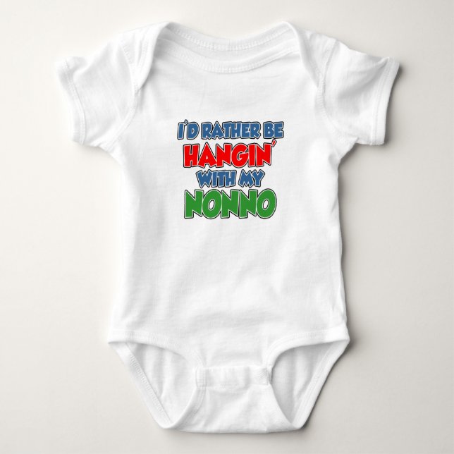 Stattdessen sollte man mit Nonno umgehen Baby Strampler (Vorderseite)