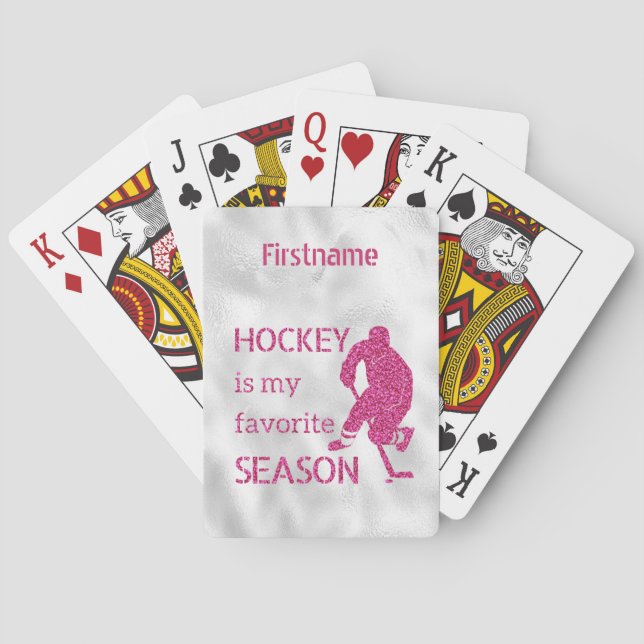 Stattdessen spielen - rosa Funkhockey Spielkarten (Rückseite)