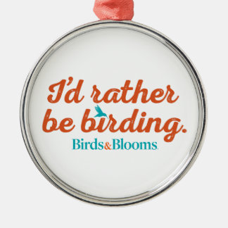 Stattdessen Vogelbeobachtung Silbernes Ornament