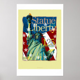 Statue affiche d'anniversaire de liberté de 125th