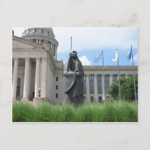Statue an der Oklahoma-Staats-Hauptstadt Postkarte