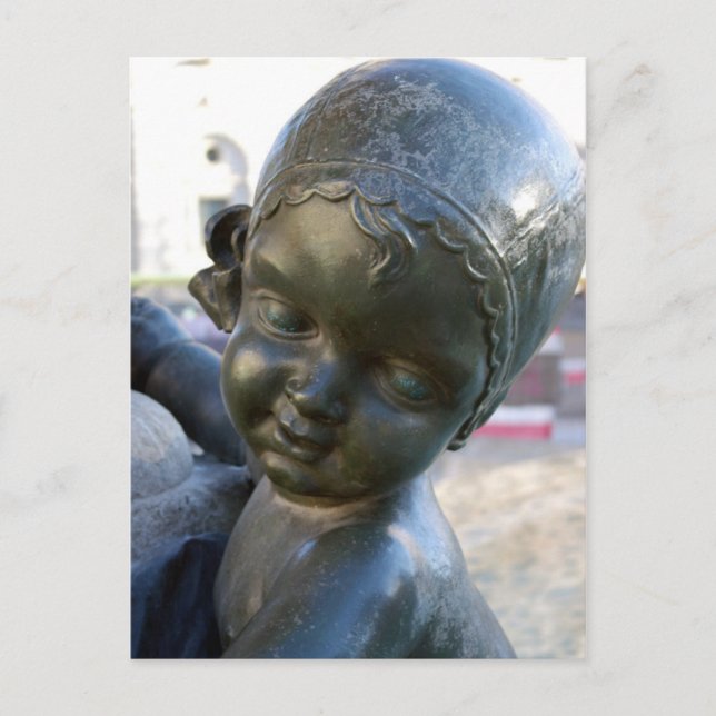 Statue angélique à Barcelone, Espagne Carte postal (Devant)